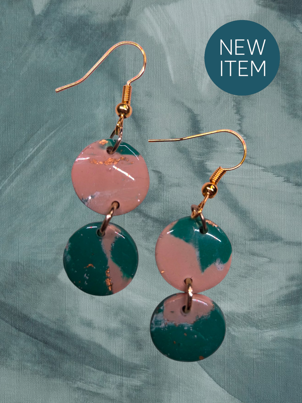 Teal Flame Earrings