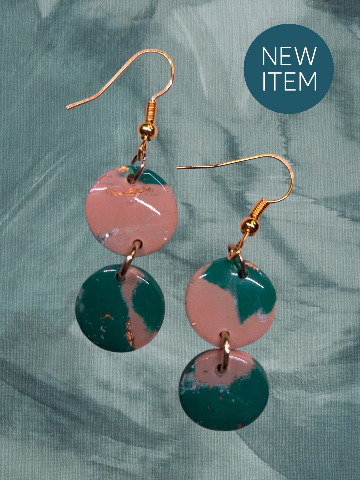 Teal Flame Earrings