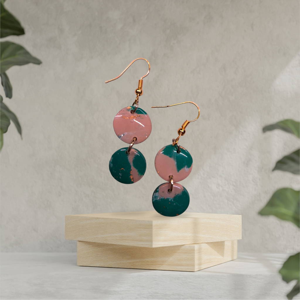 Teal Flame Earrings