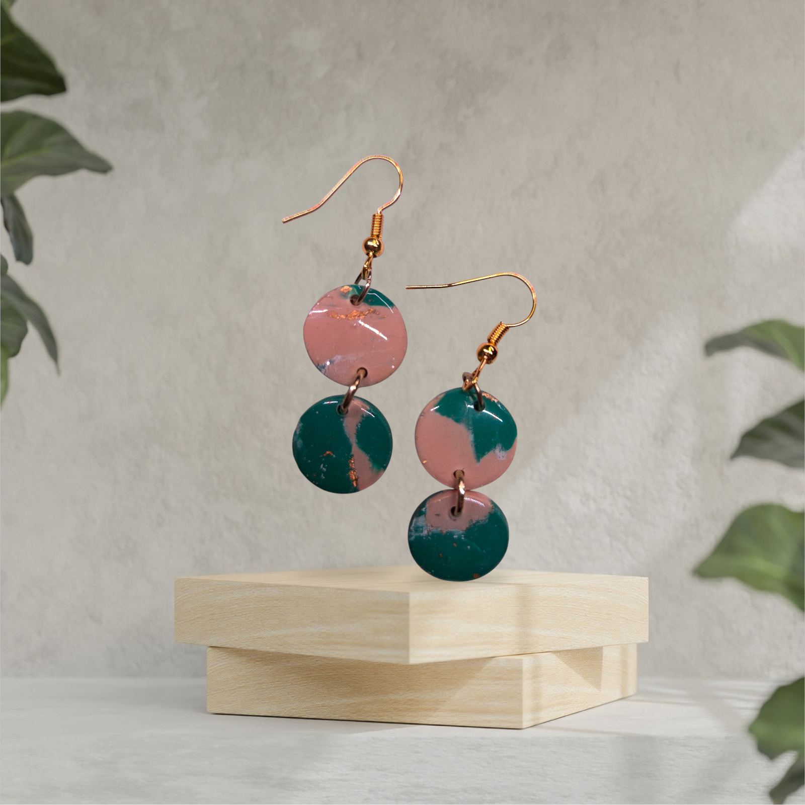 Teal Flame Earrings