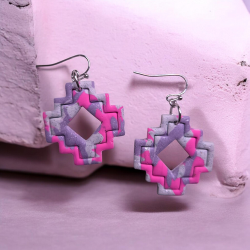 Aztec Amethyst Earrings