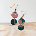 Teal Flame Earrings