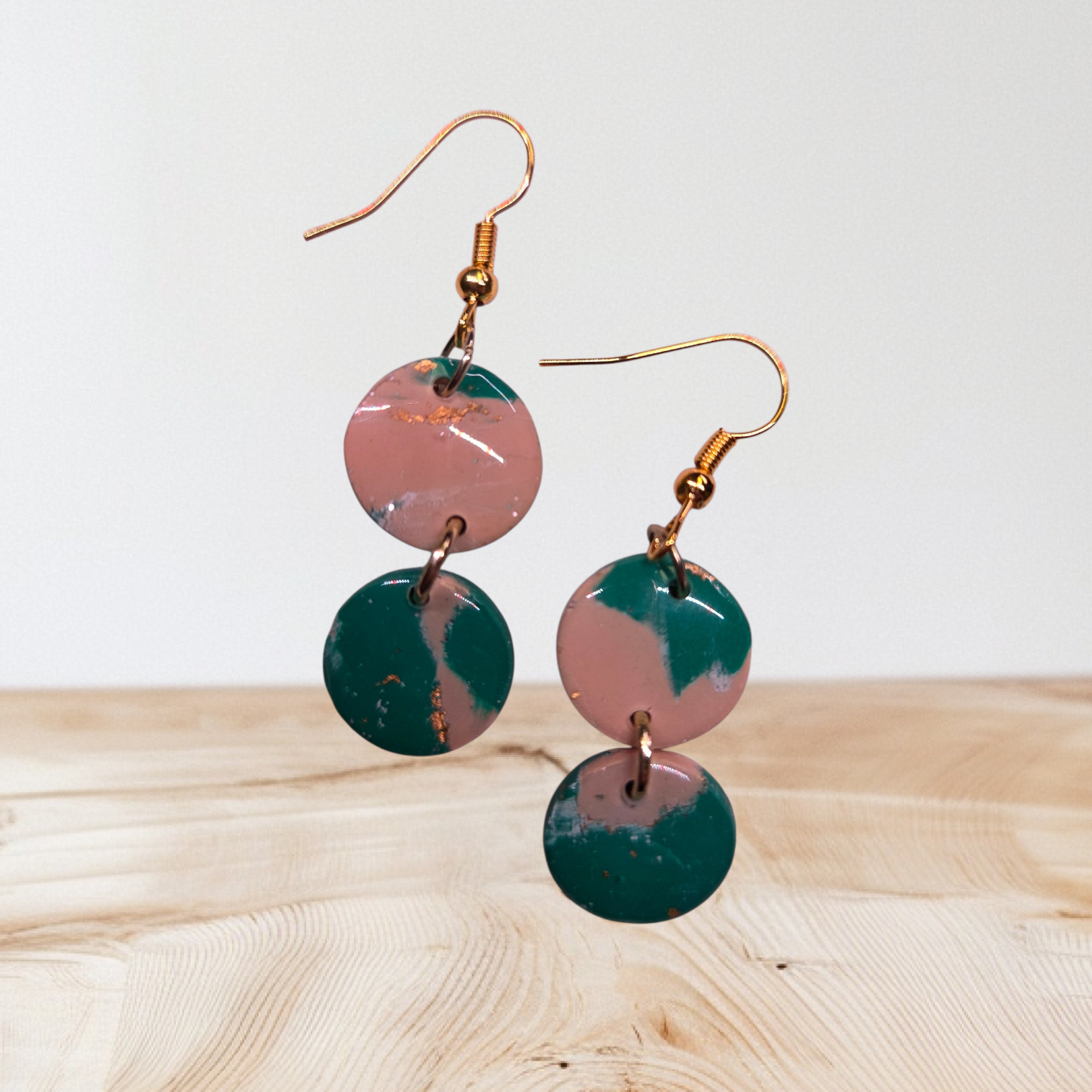 Teal Flame Earrings