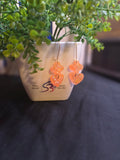 Clover Heart Dangle Resin Earrings