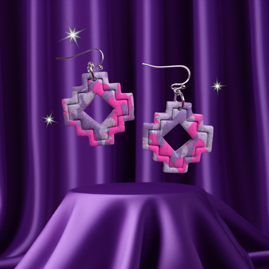 Aztec Amethyst Earrings