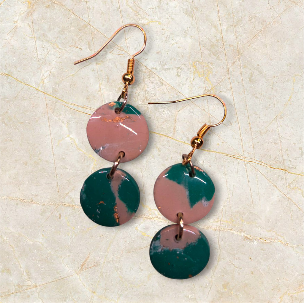 Teal Flame Earrings