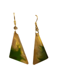 Giant's Gold Triangle Resin Earrings
