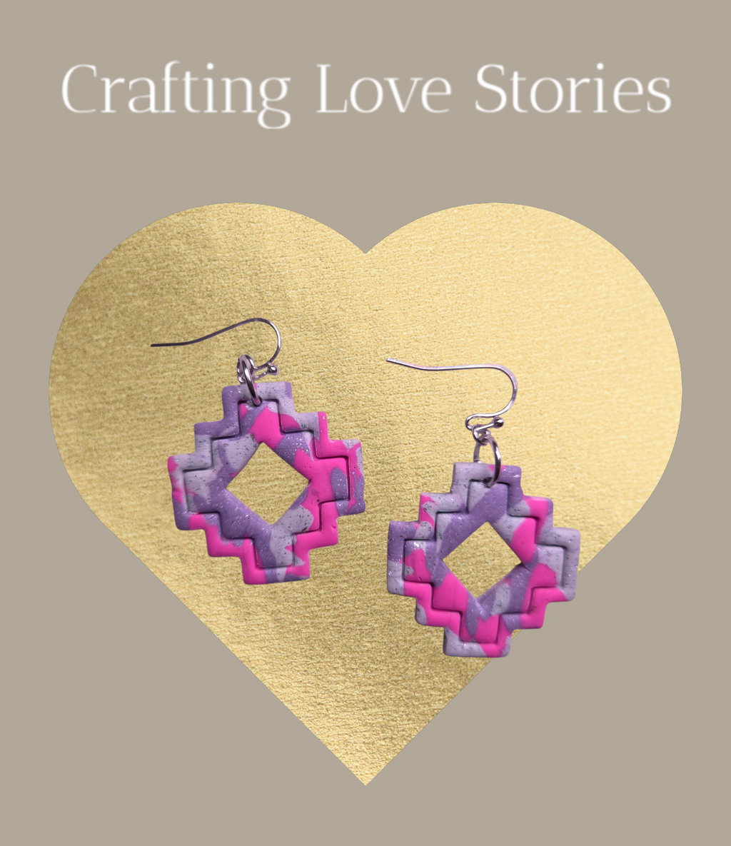 Aztec Amethyst Earrings